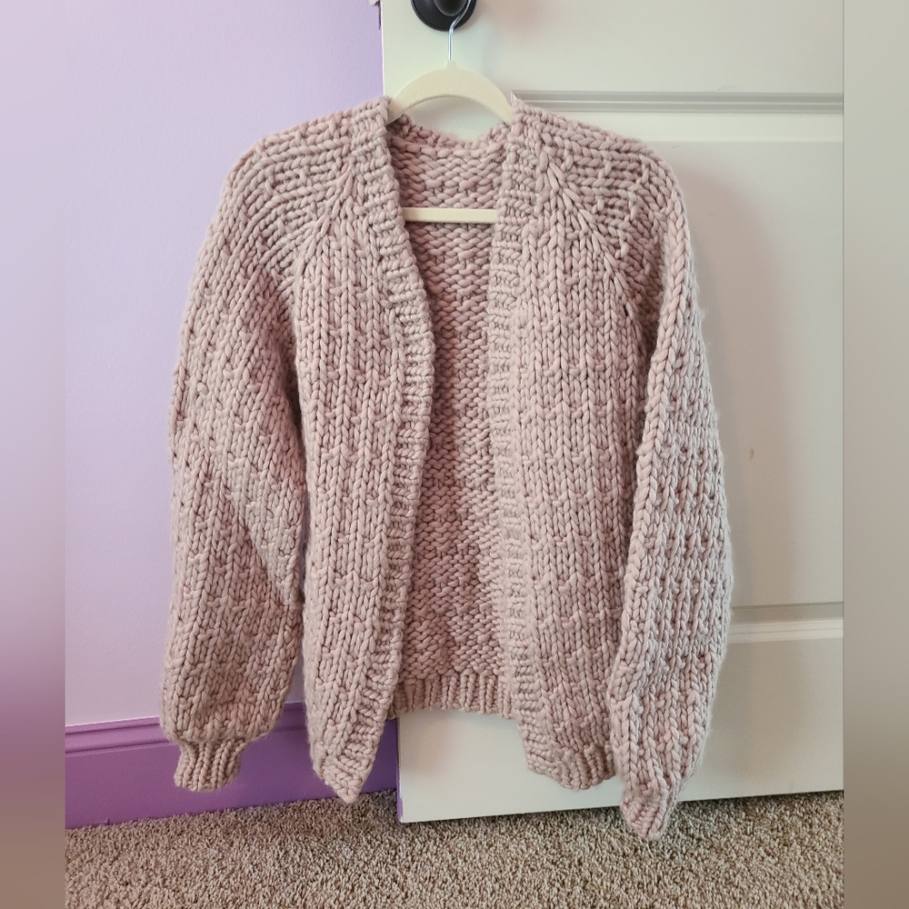 Unworn Handknit Wool Oversized Cardigan